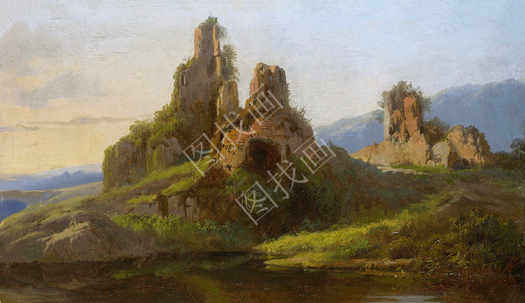 法国 安德烈·吉鲁 罗马平原遗址 64x37cm